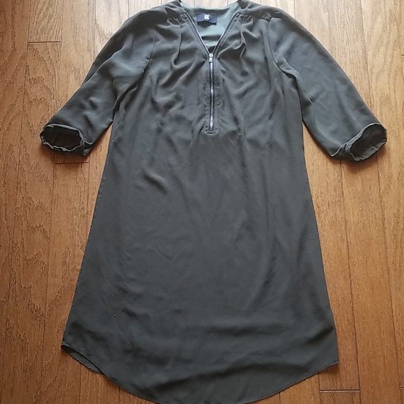 Olive Green Dress - Picture 1 of 2